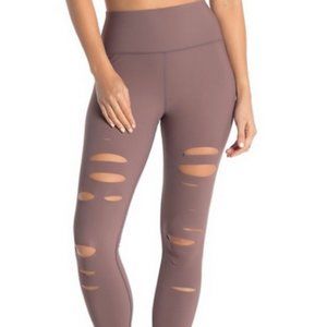 ALO Yoga High Waist Ripped Warrior Leggings Coco